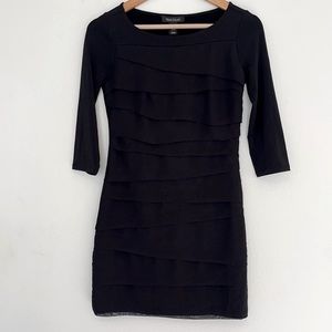 Size XXS WHBM BLACK TIERED MINI DRESS